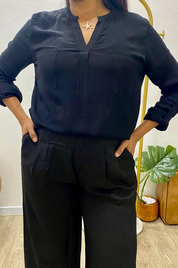 Camisa Negra T13662