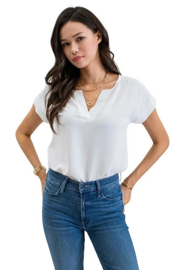 Blusa Blanca con Botones CR2206