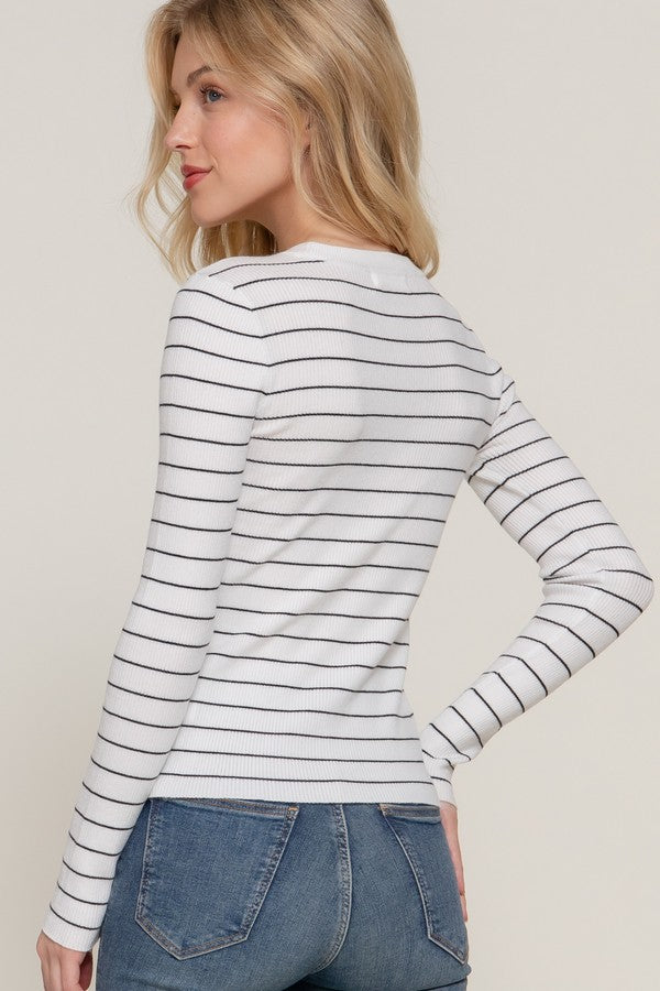 Sueter Blanco con Rayas SW14195