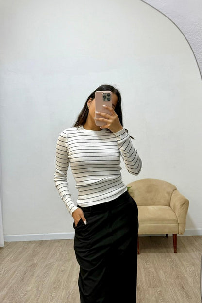 Sueter Blanco con Rayas SW14195