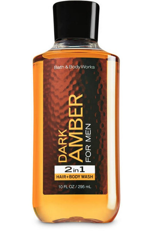 2 en 1 Loción Corporal y Shampoo Para Hombre Dark Amber BBW